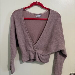 Urban Outfitters Dusty Pink V-Neck Sweater